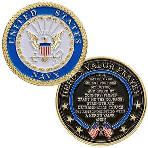 US‎ Navy United States Navy Challenge Coin Prayer Coin